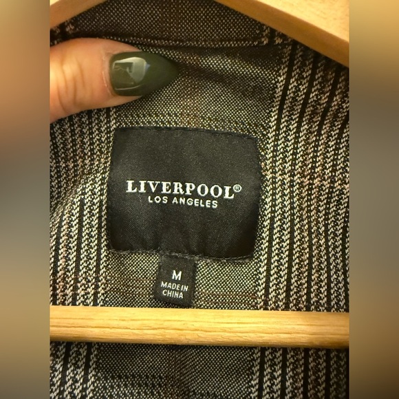 LIVERPOOL LOS ANGELES | Houndstooth Plaid Boyfriend Blazer | Size M - Picture 2 of 6